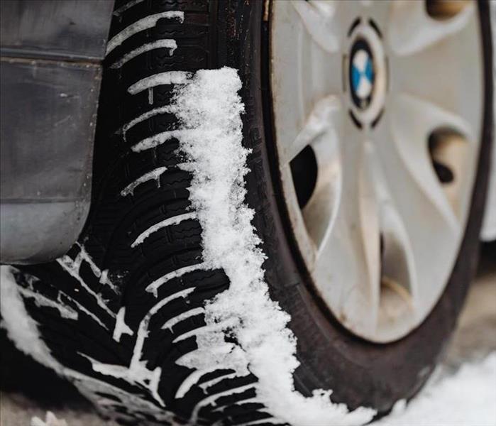 tire in snow