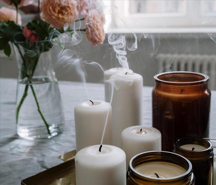 candles with smoke 